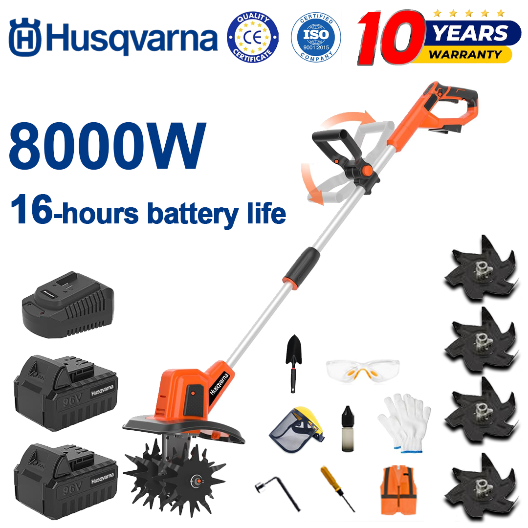 (Življenjska doba baterije: 16 ur) 8000 W plug + 96 V litijeva baterija * 2 + hitri polnilec * 1 + lopata * 1 + rezilo pluga * 4 + razni dodatki