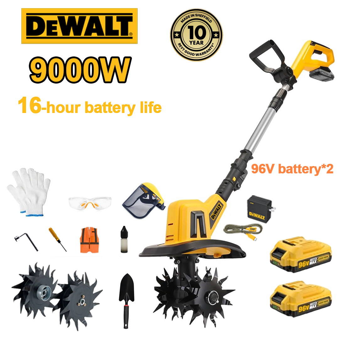 (16 ur delovanja baterije) 9000 W plug + 96 V litijeva baterija * 2 + hitri polnilec * 1 + lopata * 1 + rezila pluga * 4 + razni dodatki